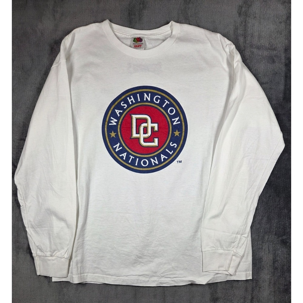 Washington Nationals T-shirt Size XL White Baseball Vtg NEW NOS